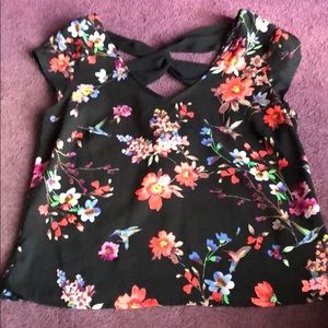 Flower print crop style
